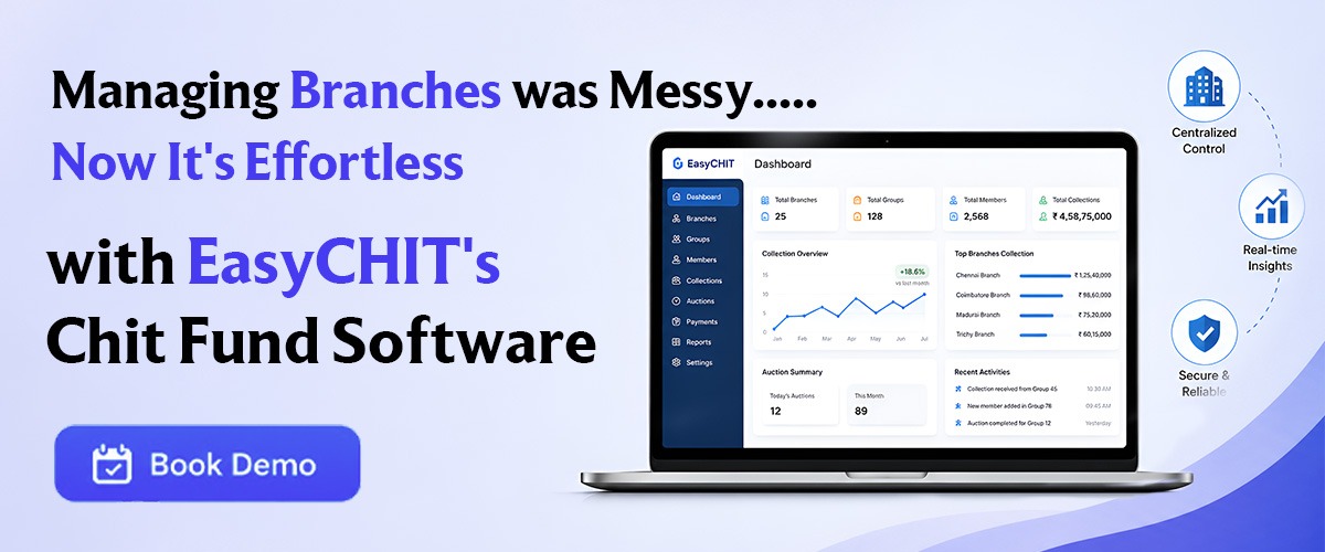 Managing Multiple Branches Was Complicated – Until EasyCHIT Chit Fund Software Centralized It